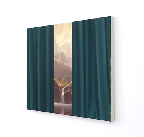 'Among The Sierra Nevada and Green Curtain Study (after Bierstadt)'