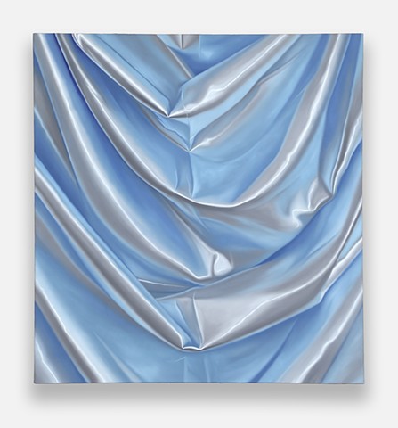 Blue Satin Fabric Study