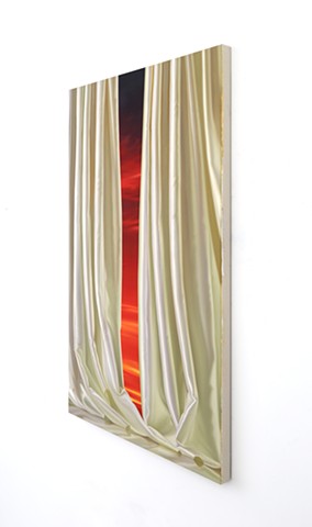 ‘Mountain Sunset and White Curtain’