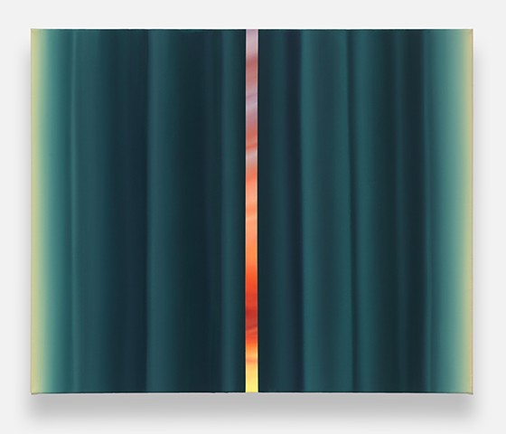 'First Sun and Glowing Green Curtain'