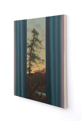 'Sunset and Glowing Green Curtain Study (after Church)’