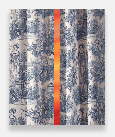 ‘First Sun and Toile de Jouy Curtain (2)’