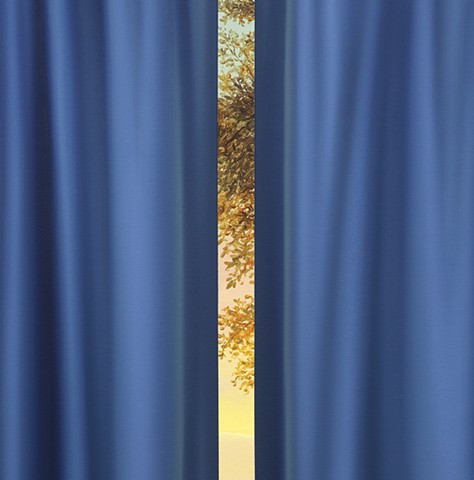 'The Beeches and Glowing Blue Curtain,' detail