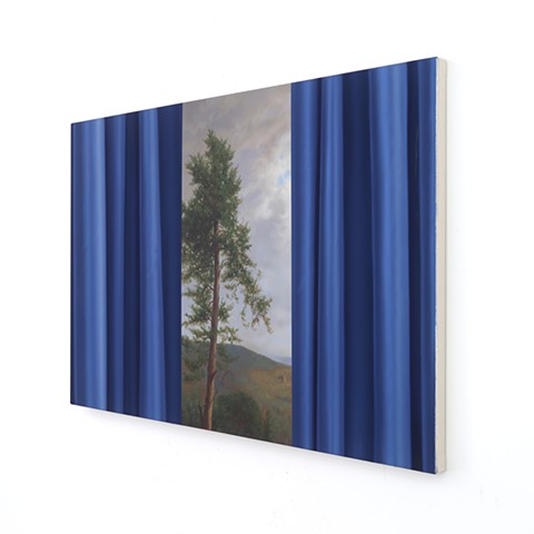 'Tennessee Landscape and Blue Curtain (after Wyant)'