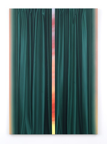 'First Sun and Glowing Green Curtain'