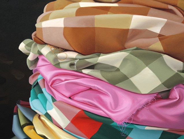 Various Fabrics: John Park with Dog (after Stuart), detail