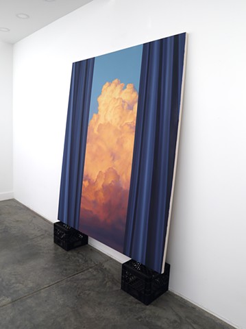 'Wildfire Sunset and Blue Curtain (1)'