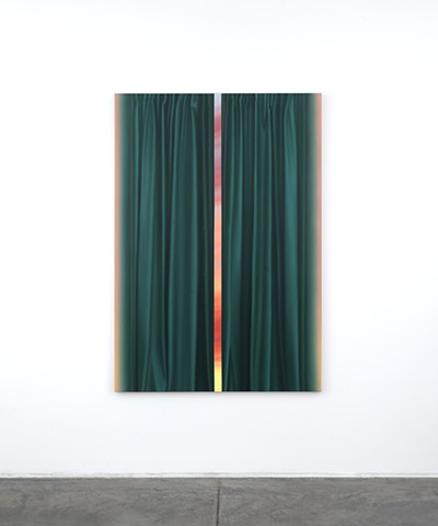 'First Sun and Glowing Green Curtain'