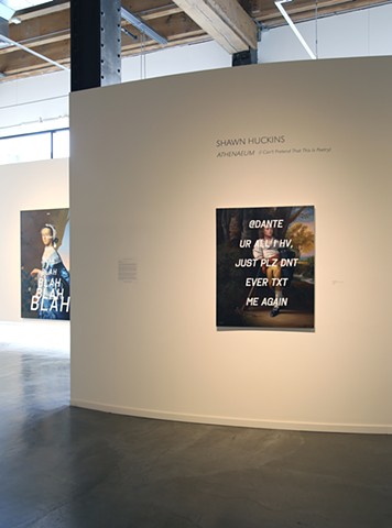 Installation View "Athenaeum (I Can't Pretend That This Is Poetry)"

