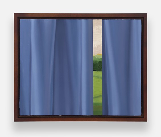 Field View and Blue Curtain (Plein Air I)