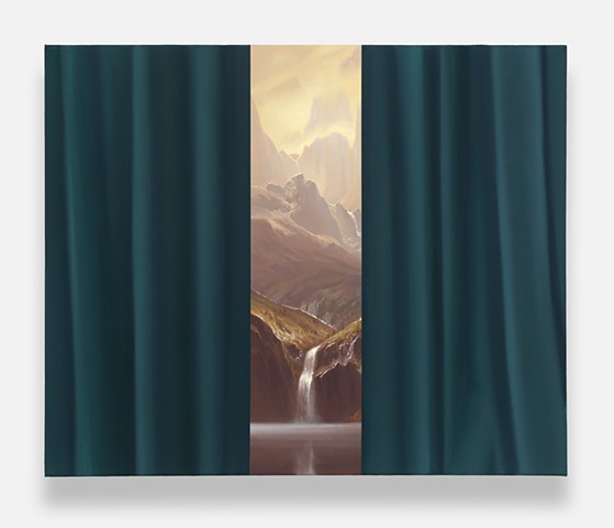 'Among The Sierra Nevada and Green Curtain Study (after Bierstadt)'