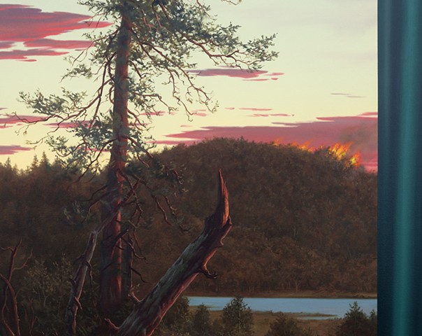'Sunset and Glowing Green Curtain (after Church)’, detail
