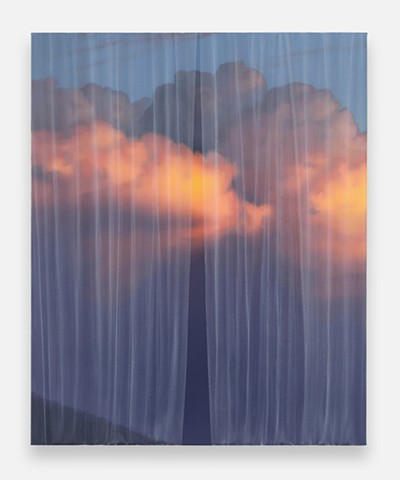 'Last Sun Behind Sheer Curtain'