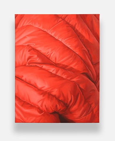 Red Down Jacket Fabric Study
