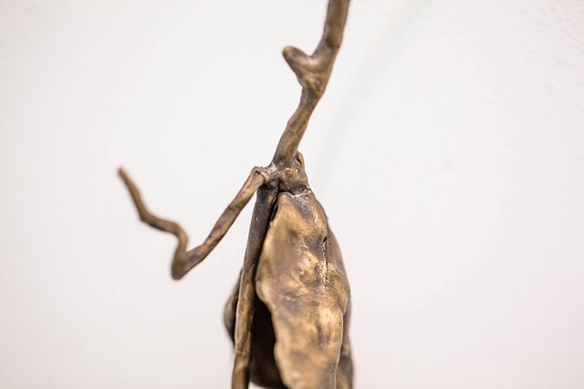 A vine molded in clay and cast in bronze from a memory experienced when I was 12 and forgotten when I was 36 (detail)
