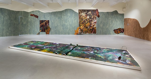 Installation view, The trees weep, the mountain still, the bodies rust