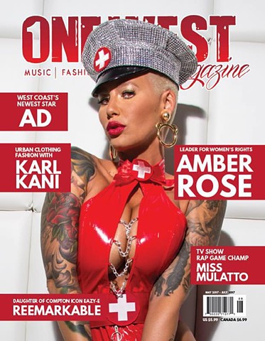 Amber Rose. OneWest Magazine Cover shot by Pep Williams