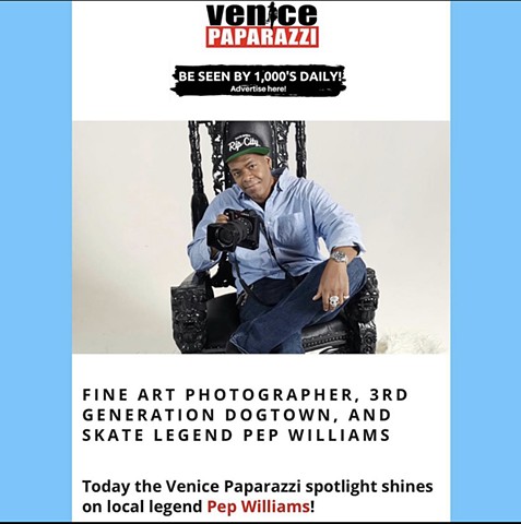 Fine Art Photographer, 3rd Generation DogTown, and Skate Legend Pep Williams