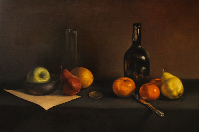 Still Life with Pears & Oranges