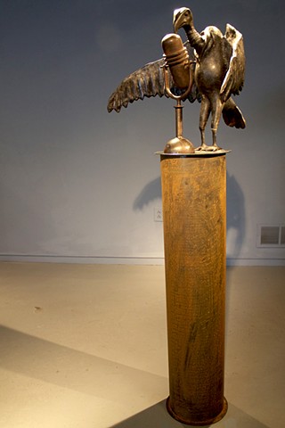 vulture, cast iron, sculpture, modeling, foundry