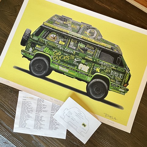 Go Ducks!!! Museum Quality Giclée Print - Large