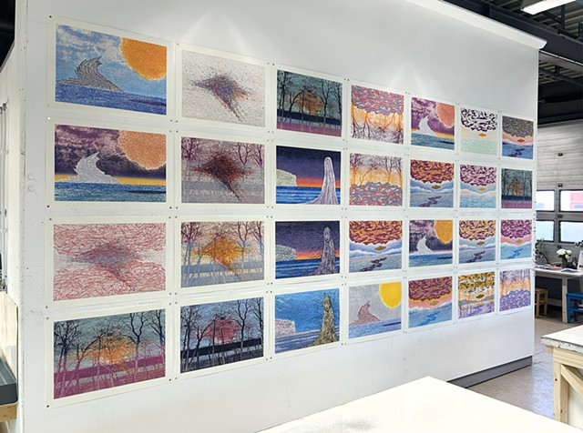 Studio view of Field Series at Artica Svalbard