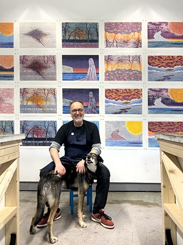 Studio view of Field Series at Artica Svalbard
