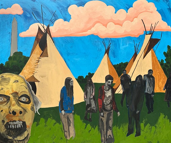 ZOMBIE NATION- WE THE PEOPLE 60x72 acrylic on canvas 2021