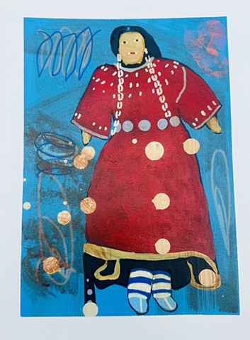 Niimiipuu Doll red dress