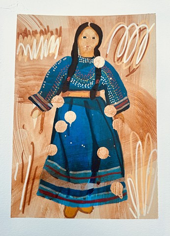 Niimiipuu doll blue dress
