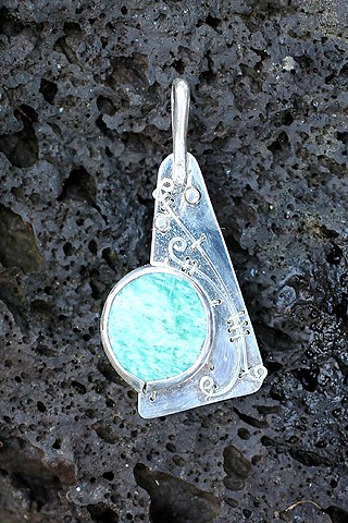 sterling silver, amazonite
