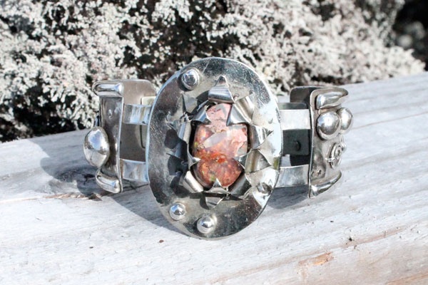 Mexican fire opal bracelet
