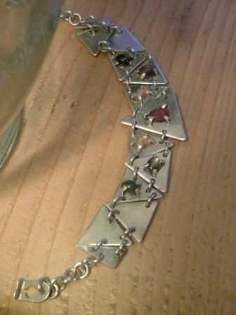 tourmaline triangle bracelet (#163)