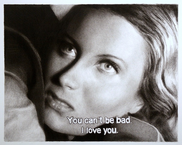 Subtitled Film Still: You Can't Be Bad, I Love You