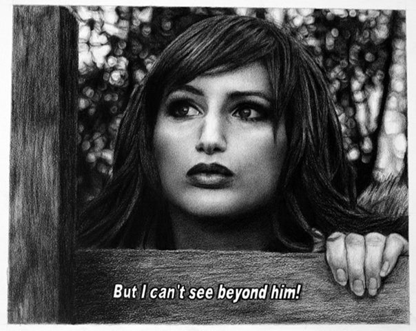 Subtitled Film Still: But I Can't See Beyond Him!