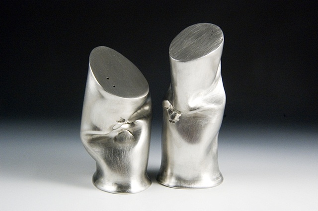 pewter salt and pepper shakers