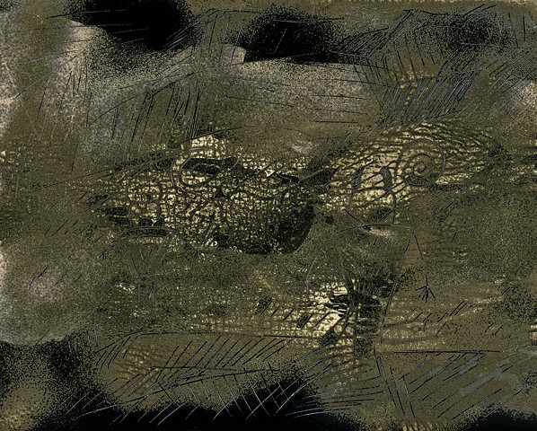 Abstract Chemical photograph made from Sketch of Capitol Reel National Park