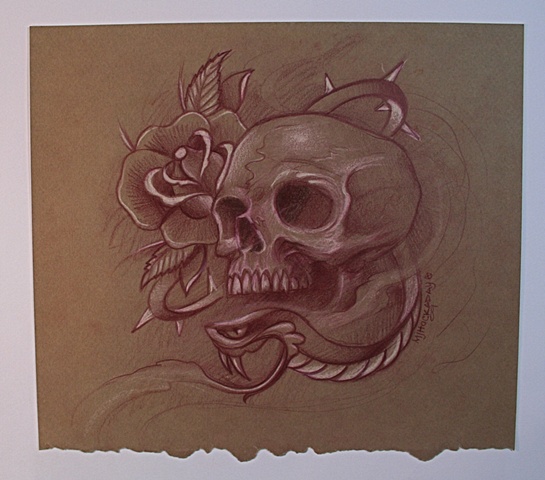 Skull Rose Snake