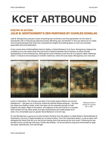 KCET Artbound Poetry in Action: Julie B. Montgomery's Zen Paintings