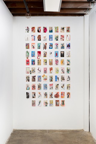 "My Family, Friends  (and I) as Tarot Cards" -Installation shot