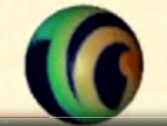 rotating logo sphere
