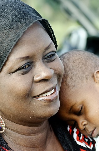 mother and child, Nigeria, portrait