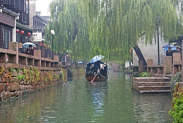 china, water village, boats