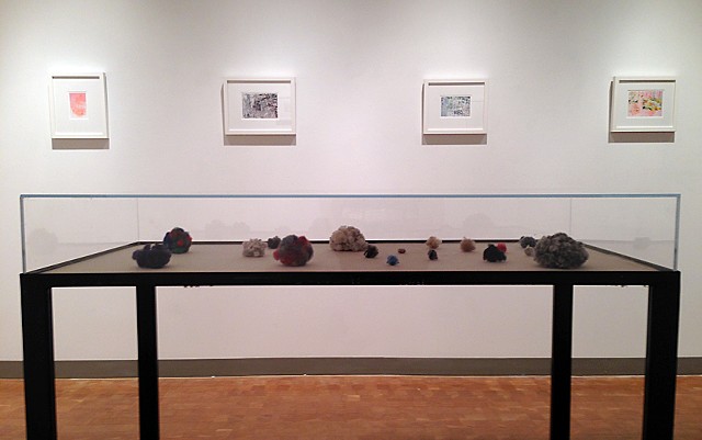 "New Work," (Fuzz Balls) Oresman Gallery, Smith College, installation view