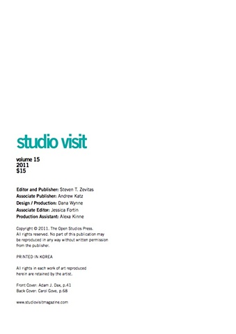 Studio Visit Magazine
Volume 15
p. 105
www.studiovisitmagazine.com