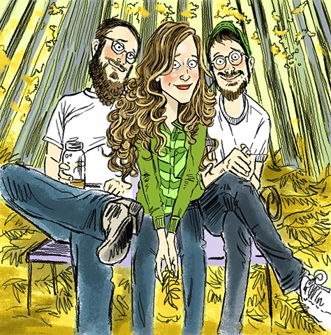illustration of Raina Rose, Anthony da Costa, & Andrew Pressman 