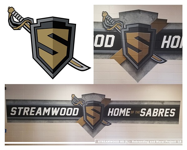 Streamwood Mural - NEW LOGO DESIGN and incorporation into final mural.