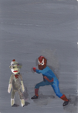 spiderman vs. sockmonkey