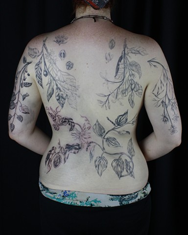 cliosadytattoo, cliosady, botanical tattoo, black and grey tattoo