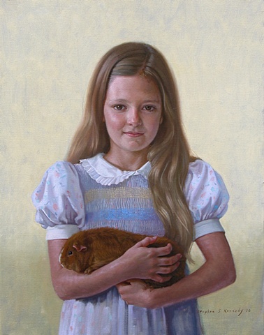 Girl with a guinea pig